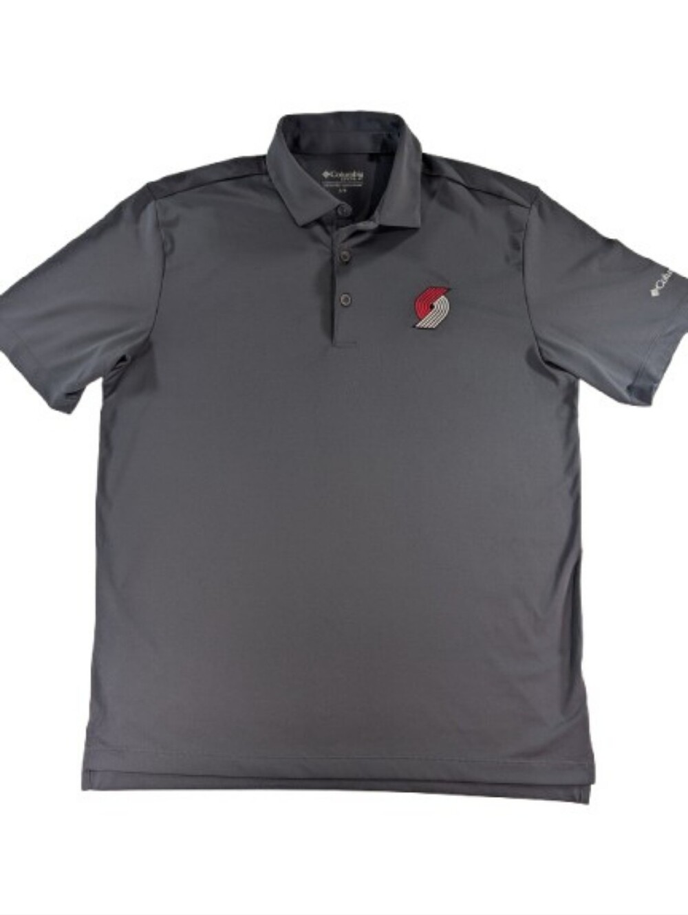 Columbia Golf Portland Trail Blazers Polo Shirt Charcoal Gray‎ Men’s Large NBA